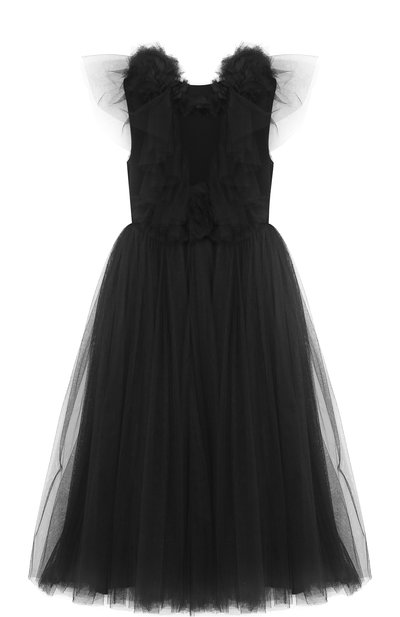 Платье из шелка и полиамида с многослойной юбкой и бантом на спине RHEA COSTA, арт. BBY054/2-8, фото 1