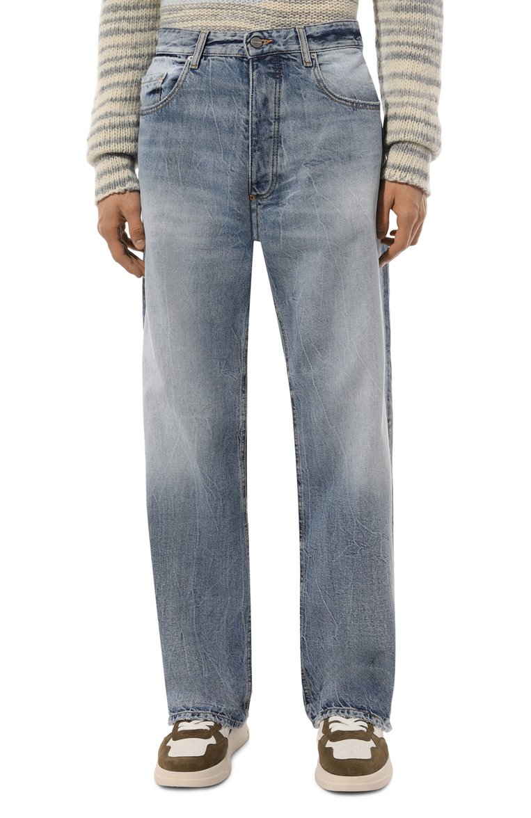 Мужские джинсы ICON DENIM LA синего цвета, арт. WILL/ID8820 | Фото 3 (Длина (брюки, джинсы): Стандартные; Материал внешний: Хлопок, Деним; Кросс-КТ: Деним; Силуэт М (брюки): Широкие; Детали: Делаве; Стили: Повседневный)