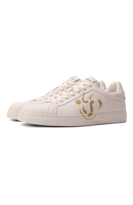 Кожаные кеды Emporio Armani EM000220/AF13982 Белый EM000220/AF13982