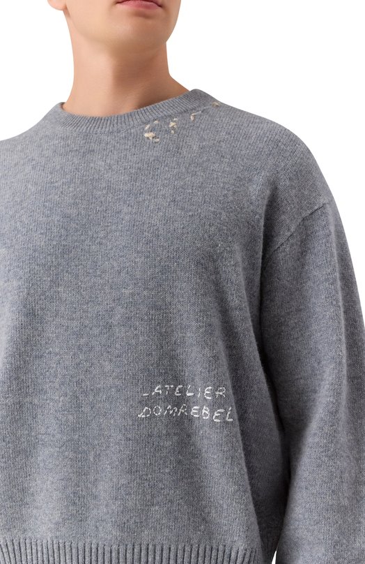 Джемпер DOMREBEL M 0FFICE/KNIT CREWNECK Серый  M 0FFICE/KNIT CREWNECK Фото 5