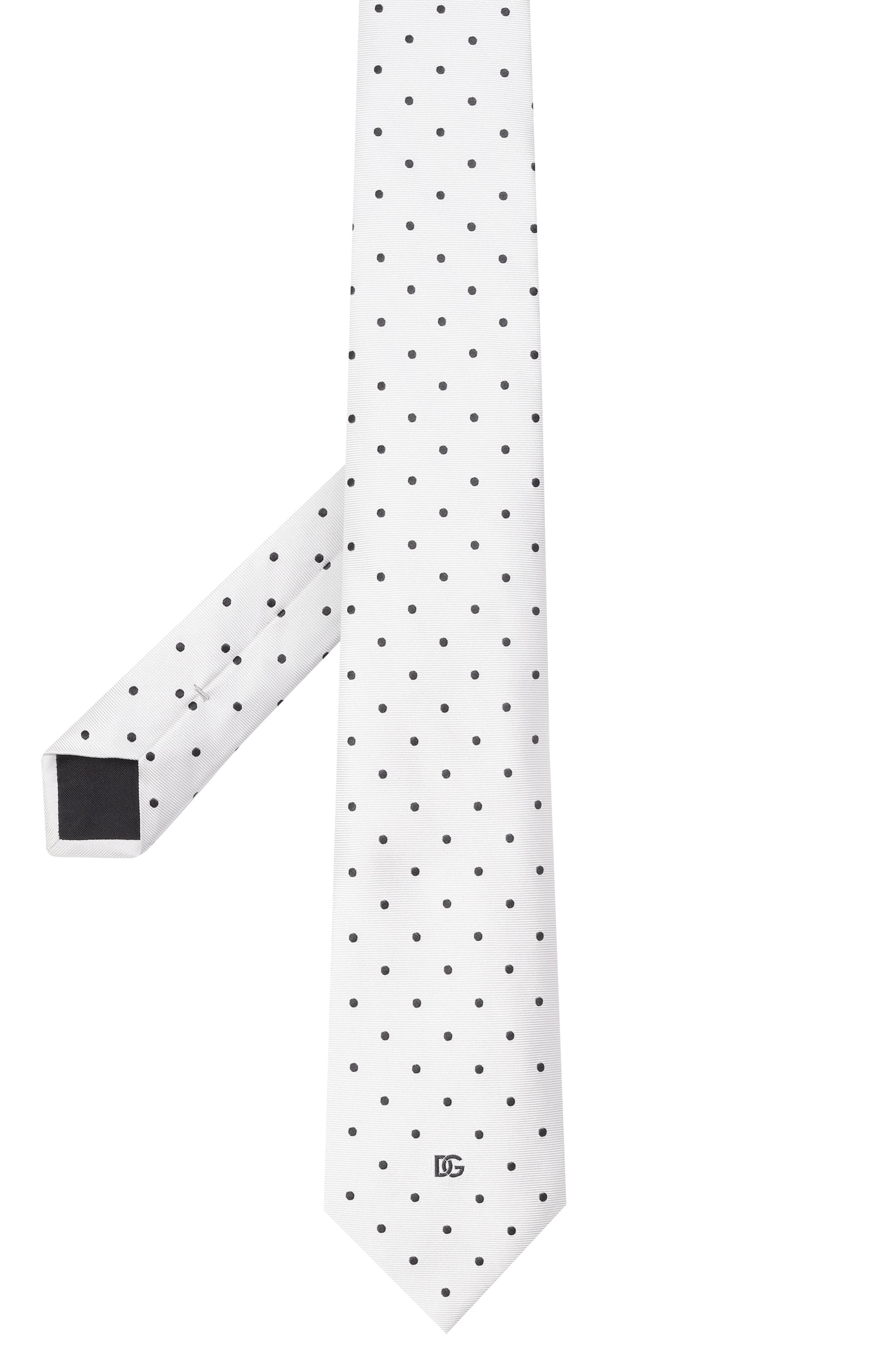 Шелковый галстук DOLCE & GABBANA белого цвета по цене 35800 руб., арт. GT147E/G0JQY, фото 3 Шелковый галстук DOLCE & GABBANA, арт. GT147E/G0JQY, фото 3