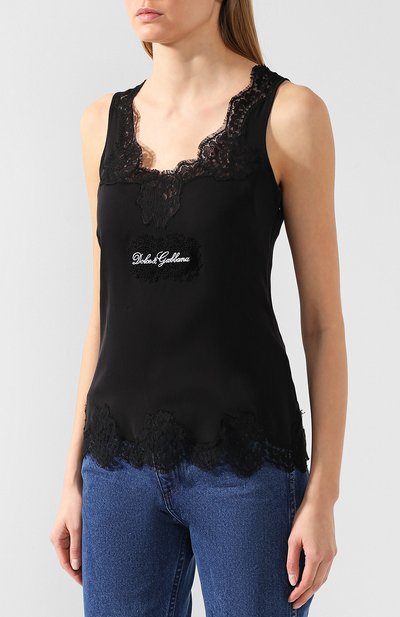 Топ из смеси шелка и хлопка DOLCE & GABBANA, арт. 07A63T/0NI39, фото 3