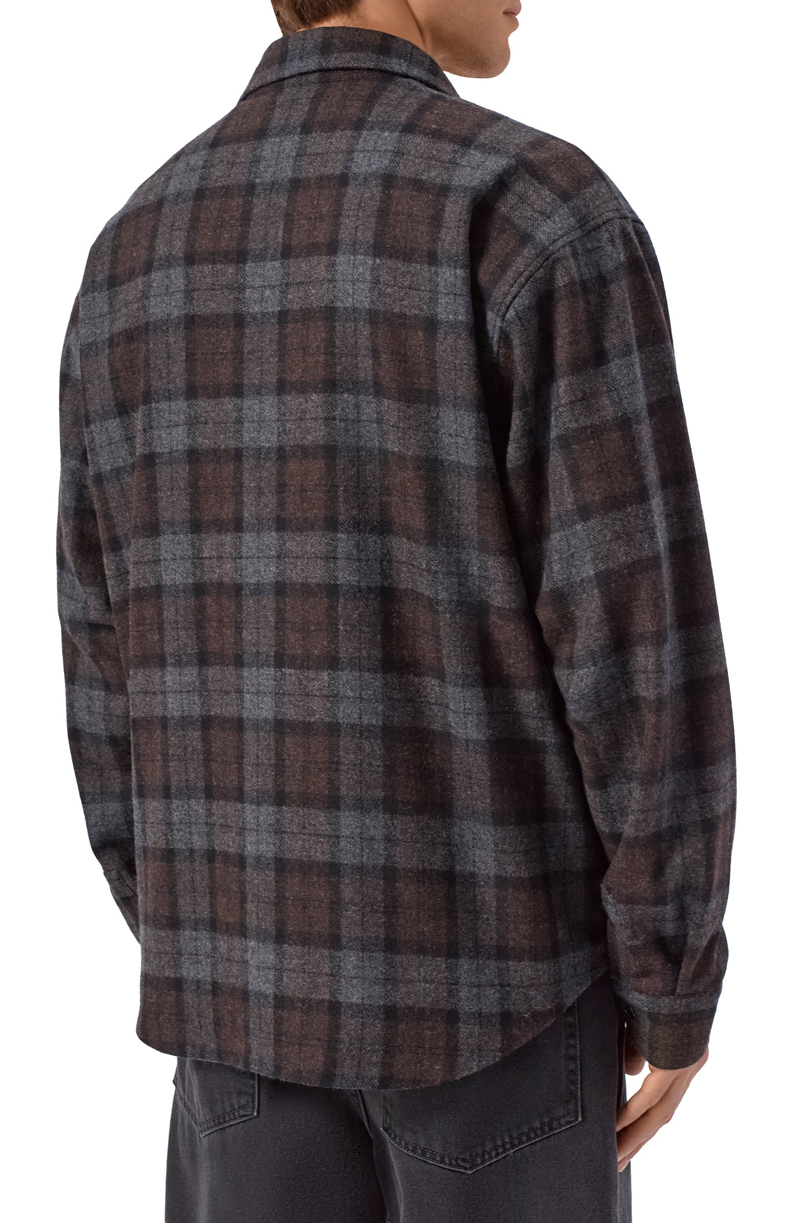 Шерстяная куртка-рубашка VETEMENTS разноцветного цвета по цене 109500 руб., арт. MH27SH064BC, фото 4 Шерстяная куртка-рубашка VETEMENTS, арт. MH27SH064BC, фото 4