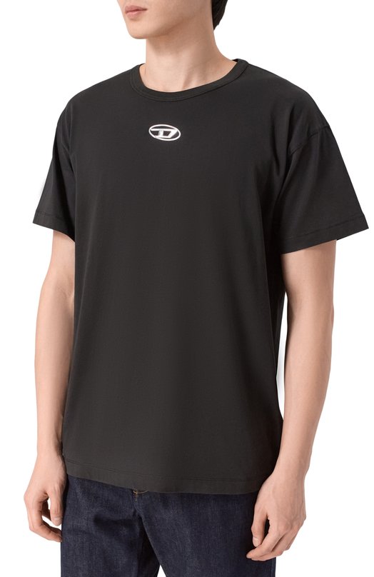 Хлопковая футболка Diesel A20297/0JMBB Чёрный  A20297/0JMBB Фото 3