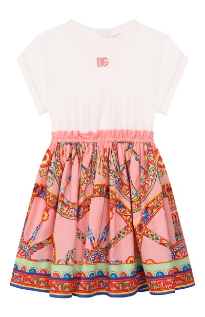 Хлопковое платье DOLCE & GABBANA, арт. L5JDAU/G7P5S_001