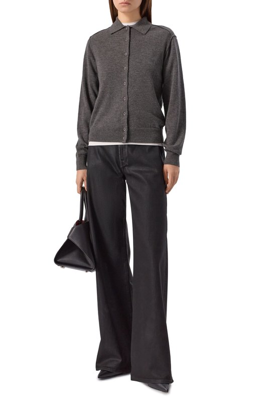 Кашемировый кардиган 7 For All Mankind 7N0J0F17-1PG Серый  7N0J0F17-1PG Фото 2