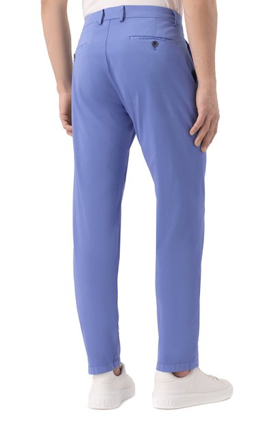 Брюки из хлопка и шелка PAUL&SHARK синего цвета по цене 42750 руб., арт. 25414043, фото 4 Брюки из хлопка и шелка PAUL&SHARK, арт. 25414043, фото 4