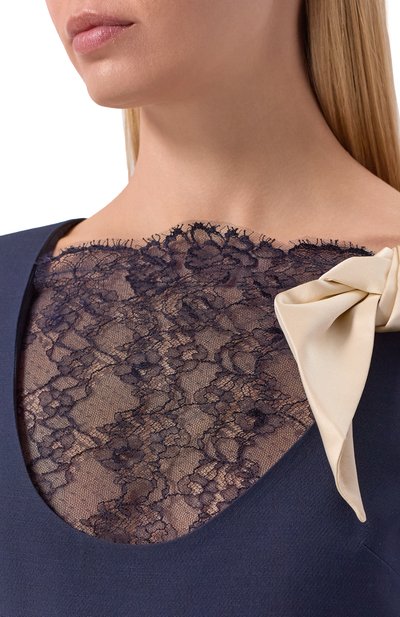 Платье из шерсти и шелка VALENTINO, арт. 8B3VAHX0/1CF, фото 4