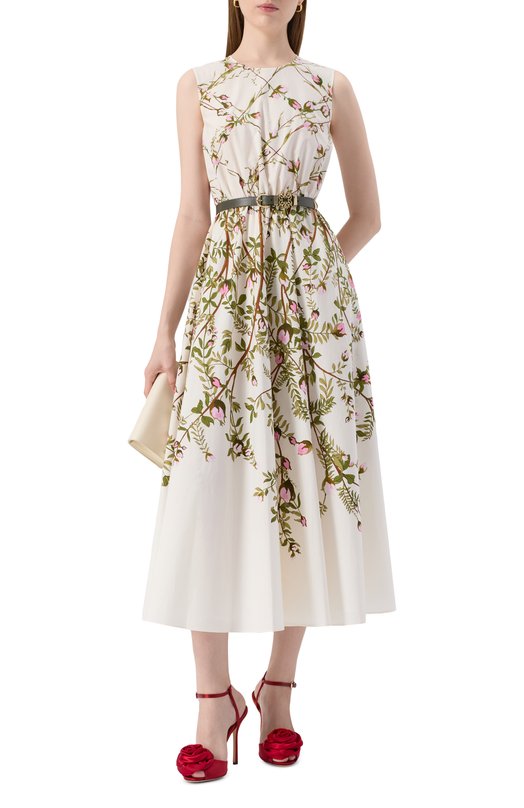 Текстильные босоножки Giambattista Valli 25FWKVLIS222/22SAT Красный  25FWKVLIS222/22SAT Фото 3