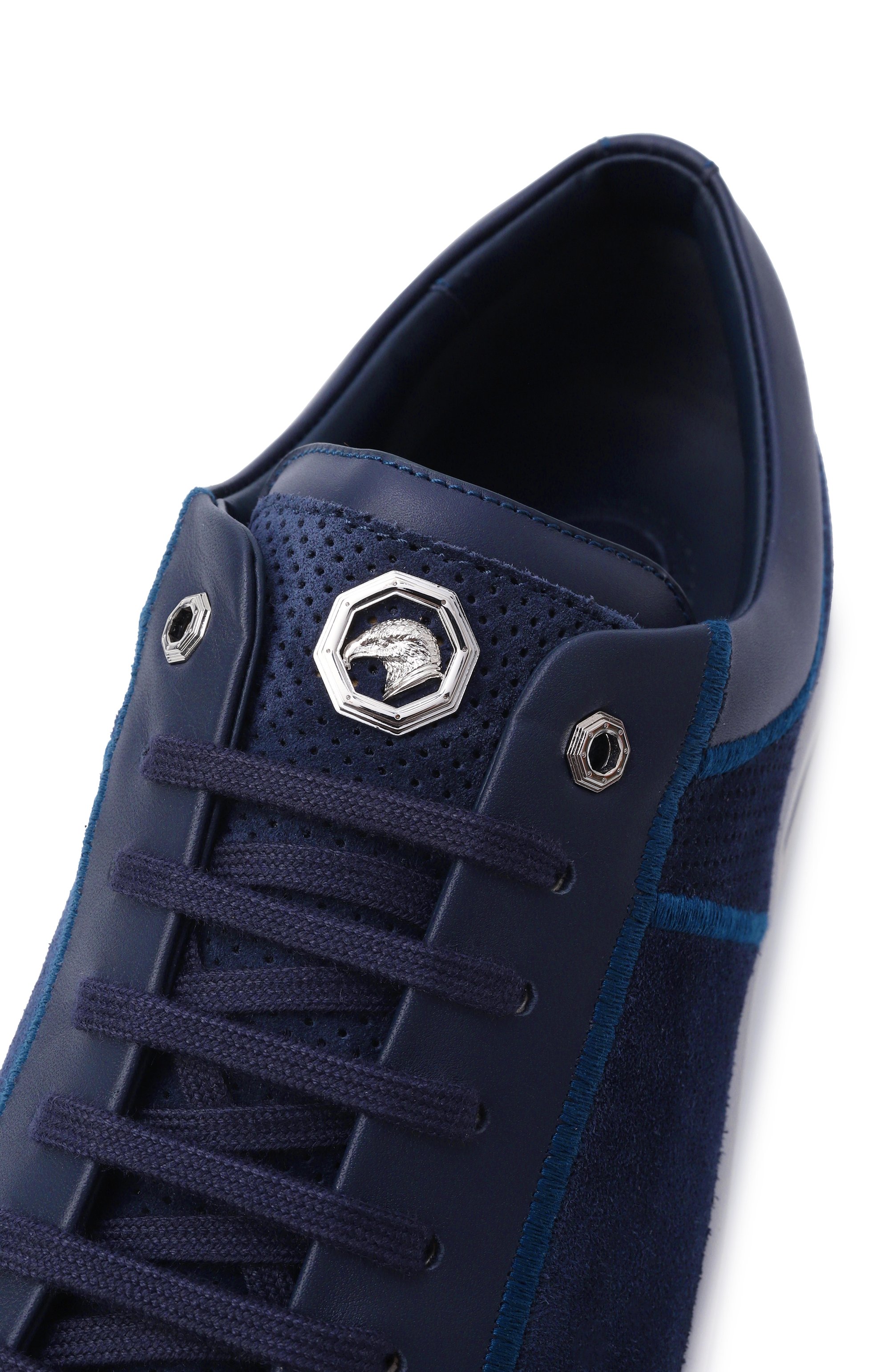 Замшевые кеды STEFANO RICCI темно-синего цвета по цене 142500 руб., арт. UV33_G5208/SDPWY, фото 7 Замшевые кеды STEFANO RICCI, арт. UV33_G5208/SDPWY, фото 7