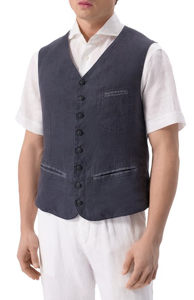 Льняной жилет HANNES ROETHER, арт. BE26VER.601/, фото 3