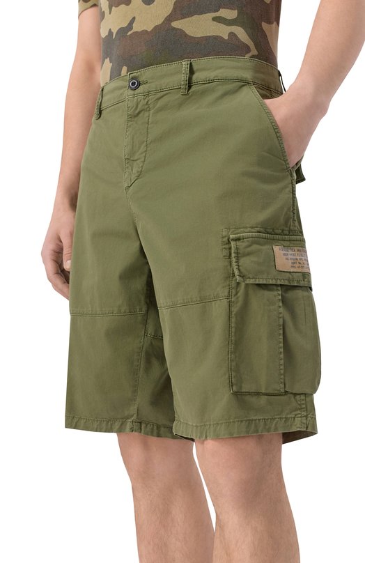 Хлопковые шорты Aeronautica Militare BE0288UCT04332 Хаки  BE0288UCT04332 Фото 3