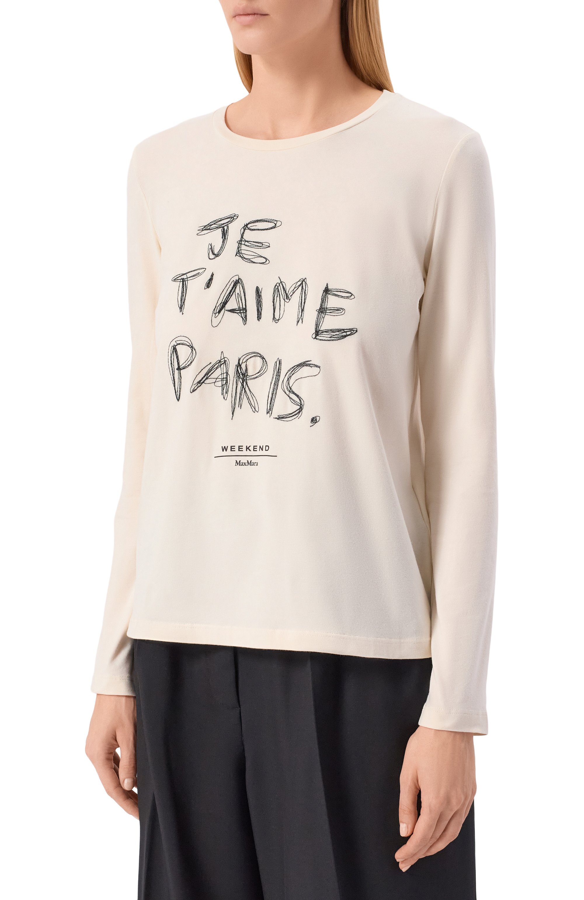 Хлопковый лонгслив WEEKEND MAX MARA, арт. REN0IR, фото 3