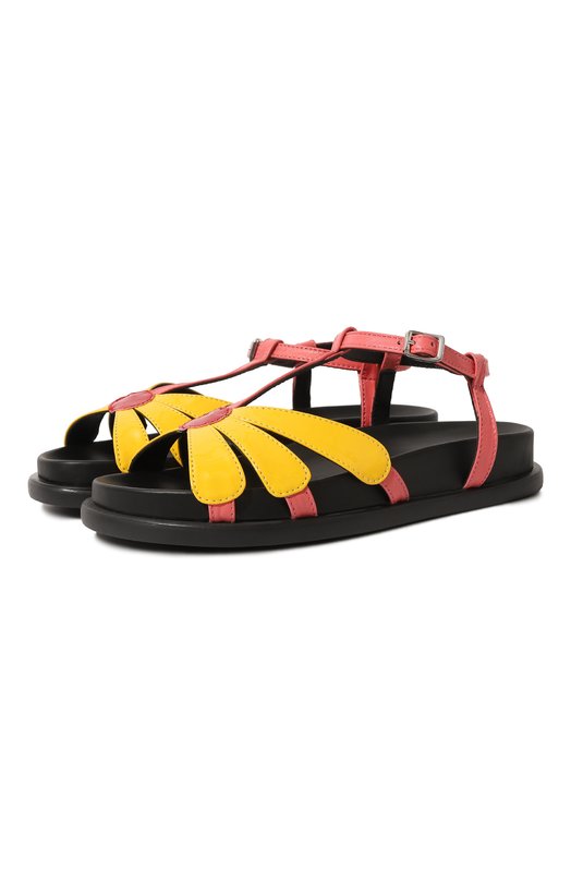 

Кожаные сандалии Marni, Жёлтый