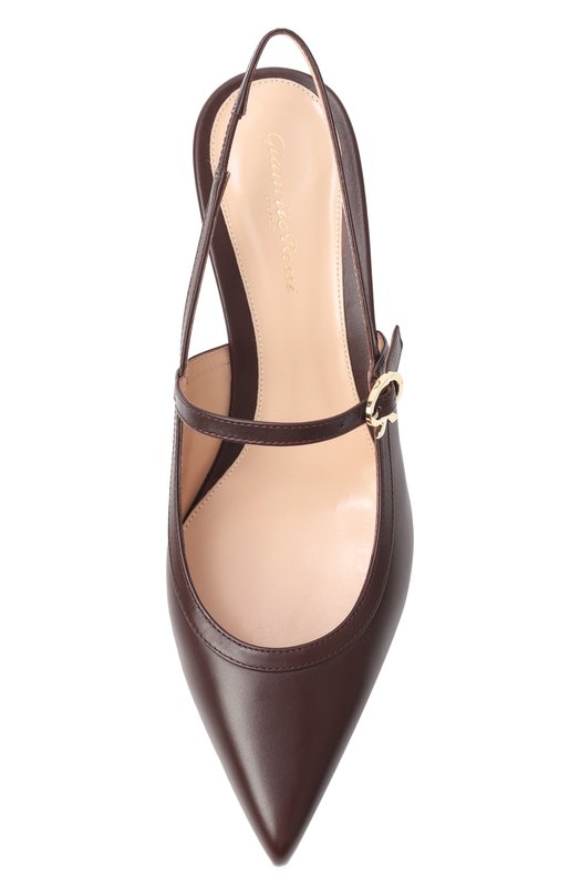 Кожаные туфли Allette 45 Gianvito Rossi G95575.45RIC.VITB0UR Бордовый  G95575.45RIC.VITB0UR Фото 6