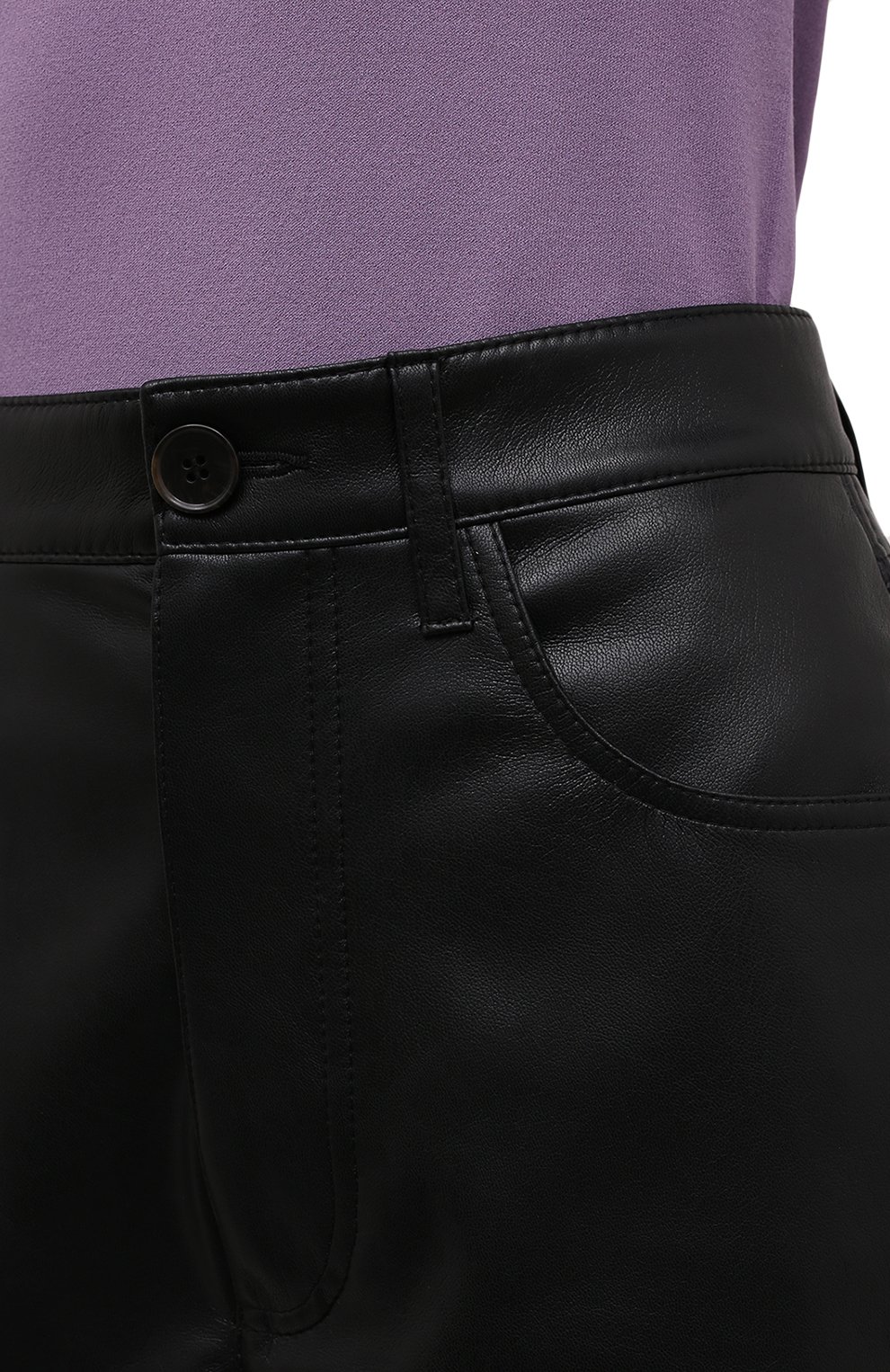 Шорты NANUSHKA черного цвета по цене 41900 руб., арт. LEANA_BLACK_VEGAN LEATHER, фото 5 Шорты NANUSHKA, арт. LEANA_BLACK_VEGAN LEATHER, фото 5