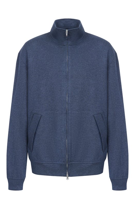 Толстовка из хлопка и шелка Cortigiani 4AF630 Синий 4AF630