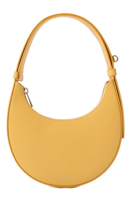 Женская сумка furla delizia mini FURLA желтого цвета, арт. WE00649/AX0733 | Фото 1 (Материал: Натуральная кожа, Текстиль; Материал сплава: Проставлено; Драгоценные камни: Проставлено; Размер: mini)