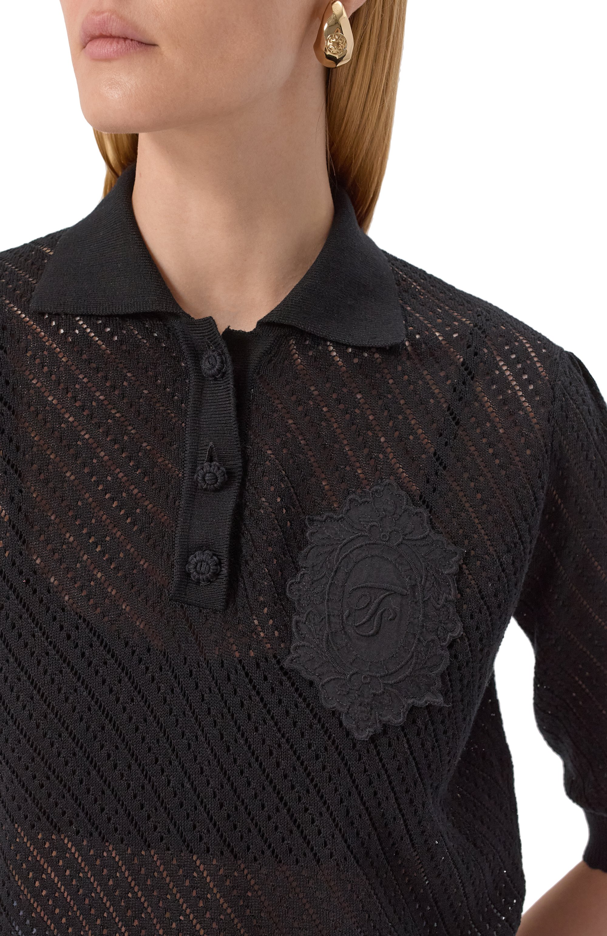 Хлопковое поло TWINSET, арт. 251TT3130, фото 5