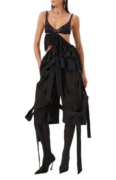 Хлопковые шорты THE ATTICO, арт. 250WCQ00010/DDD088AA, фото 2