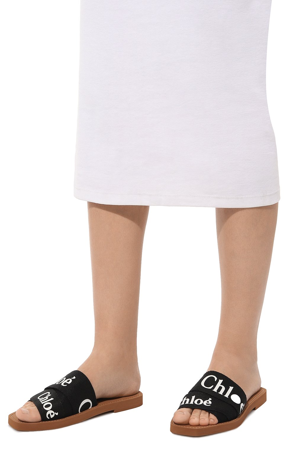 Текстильные шлепанцы woody CHLOÉ, арт. CHC22U188Z3, фото 3