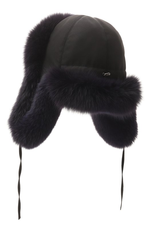 Шапка-ушанка с отделкой из меха песца FurLand 0001103310098600136 Фиолетовый  0001103310098600136 Фото 2
