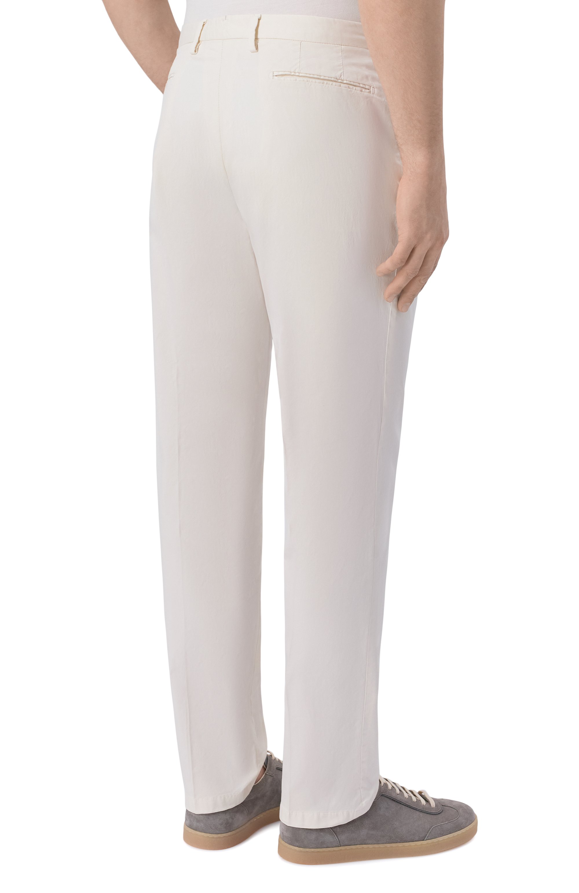 Хлопковые брюки BOGLIOLI кремового цвета по цене 49950 руб., арт. 80882Q/SB5751, фото 4 Хлопковые брюки BOGLIOLI, арт. 80882Q/SB5751, фото 4