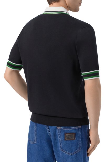 Поло из шелка и хлопка DOLCE & GABBANA, арт. GXZ92Z/JGMFH, фото 4