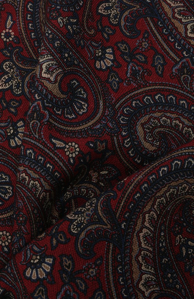 Мужской шелковый платок ZEGNA бордового цвета, арт. Z2J19A/38D | Фото 2 (Материал: Шелк, Текстиль; Нос: Не проставлено)