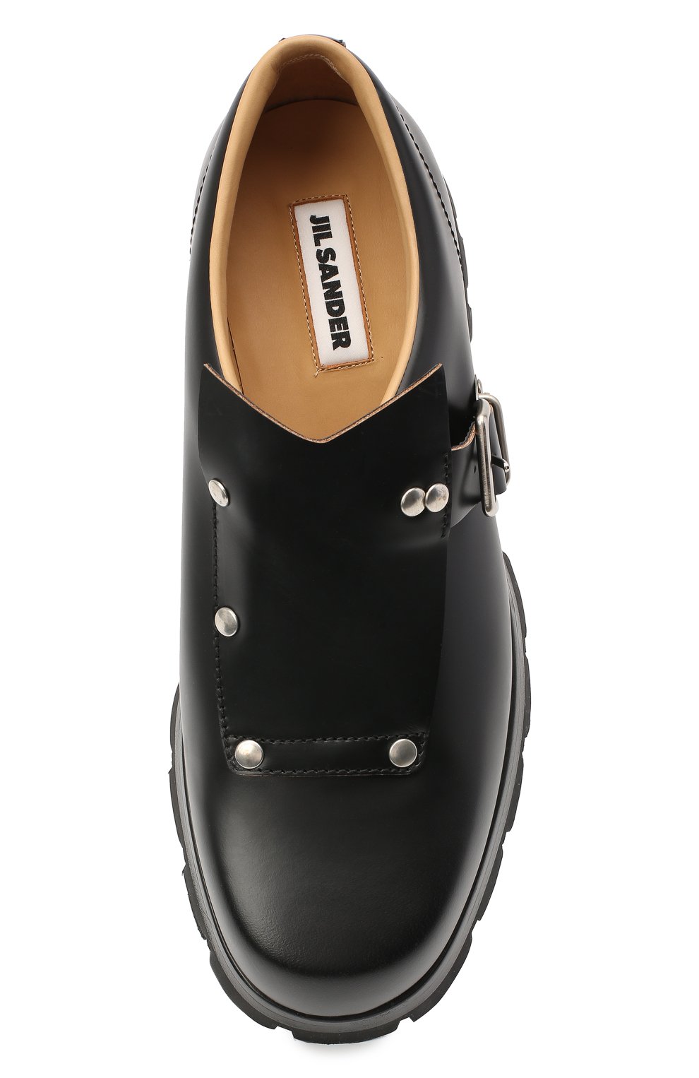 Кожаные монки JIL SANDER черного цвета по цене 93850 руб., арт. JI35503A-12232, фото 5 Кожаные монки JIL SANDER, арт. JI35503A-12232, фото 5