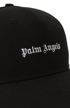 Мужская хлопковая бейсболка PALM ANGELS черного цвета, арт. PMLB094F23FAB0081001 | Фото 4 (Нос: Не проставлено; Материал: Текстиль, Хлопок)