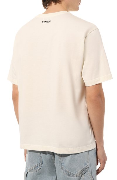 Хлопковая футболка DONDUP белого цвета по цене 14050 руб., арт. US340/JF0329U/DU6, фото 4 Хлопковая футболка DONDUP, арт. US340/JF0329U/DU6, фото 4