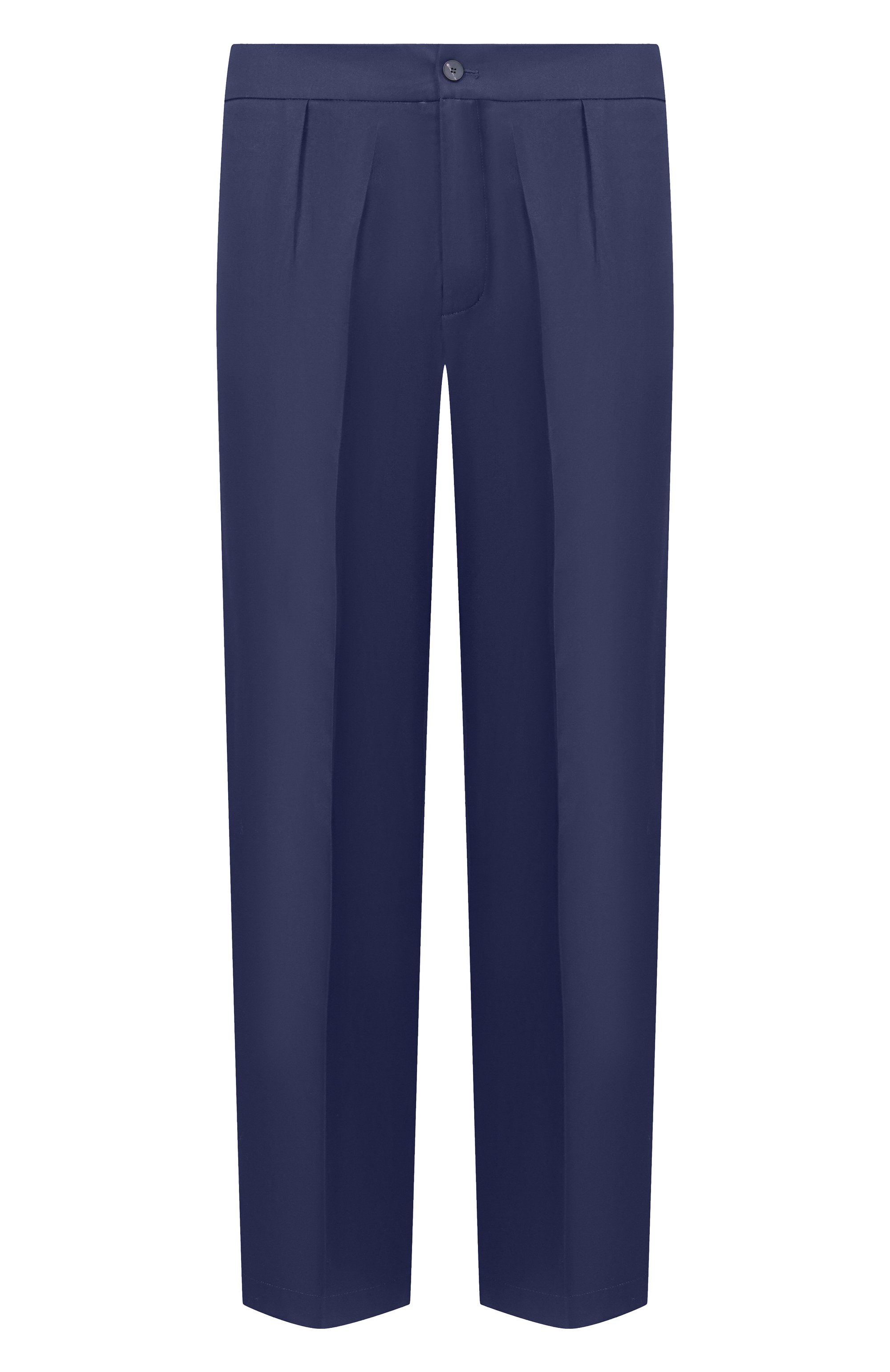 Хлопковые брюки KITON темно-синего цвета по цене 89800 руб., арт. UPKN099K0712H, фото 1 Хлопковые брюки KITON, арт. UPKN099K0712H, фото 1