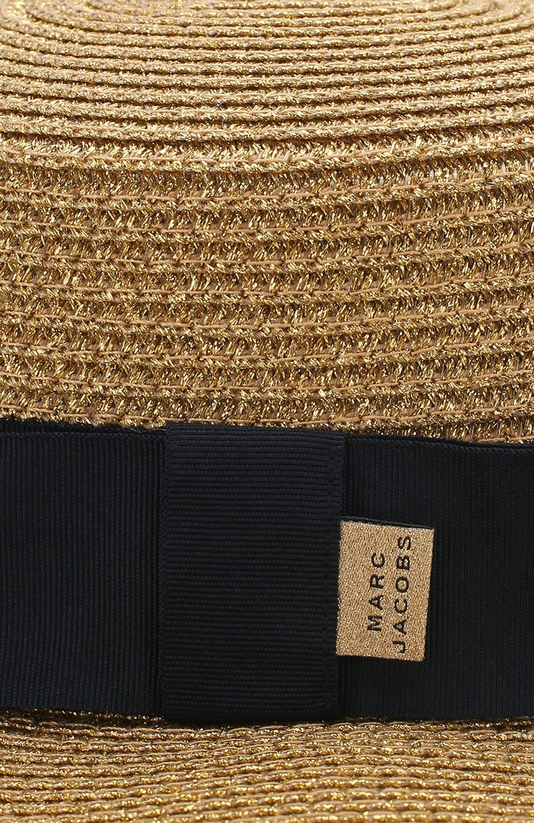 Детская шляпа MARC JACOBS (THE) золотого цвета, арт. W11047 | Фото 3 (Региональные ограничения белый список (Axapta Mercury): Не проставлено; Нос: Не проставлено)