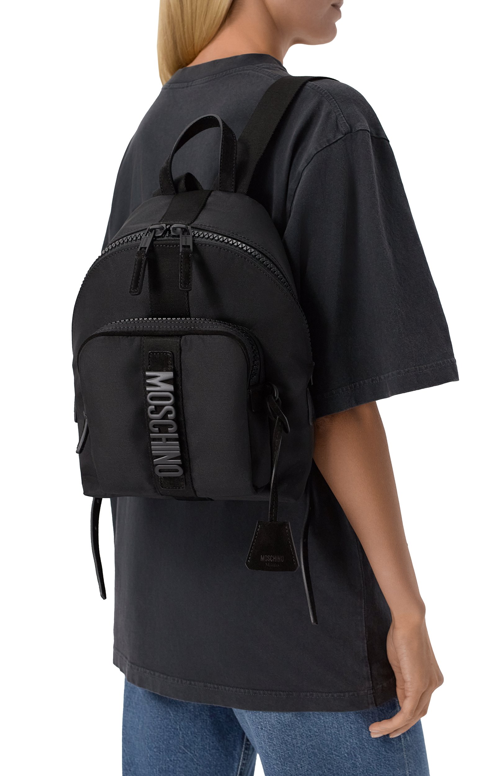 Рюкзак MOSCHINO черного цвета по цене 107000 руб., арт. MC4609PP1P/021, фото 2 Рюкзак MOSCHINO, арт. MC4609PP1P/021, фото 2
