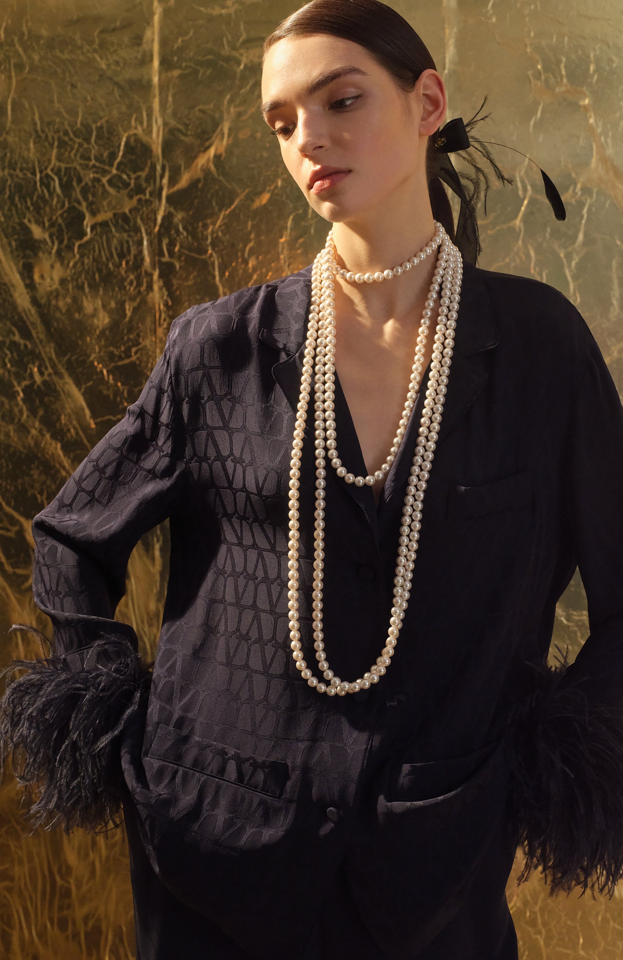 Шелковая блузка VALENTINO, арт. 5B3AB6427TK, фото 7