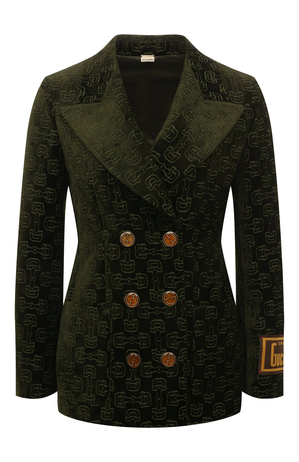 Жакет GUCCI зеленого цвета по цене 403200 руб., арт. 676366 ZAH48, фото 1 Жакет GUCCI, арт. 676366 ZAH48, фото 1