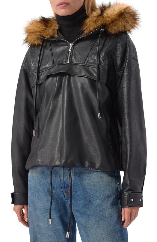 Кожаная куртка  David Koma PF25DK23J Чёрный  PF25DK23J Фото 3