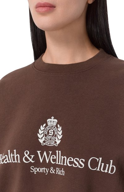 Хлопковый свитшот SPORTY AND RICH, арт. ST07165241BR03, фото 5