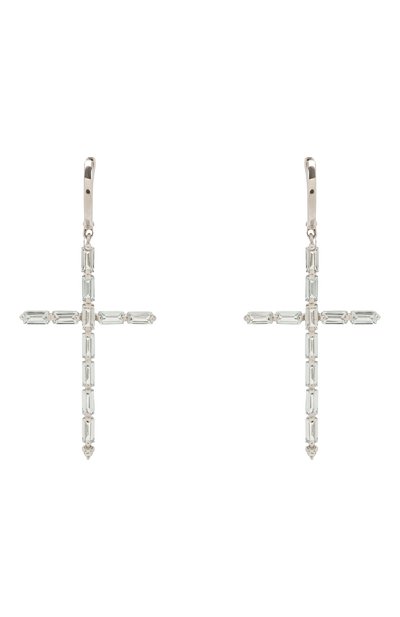 Женские серьги-кресты с голубым топазом MOONKA, арт. ec-erc-tpz