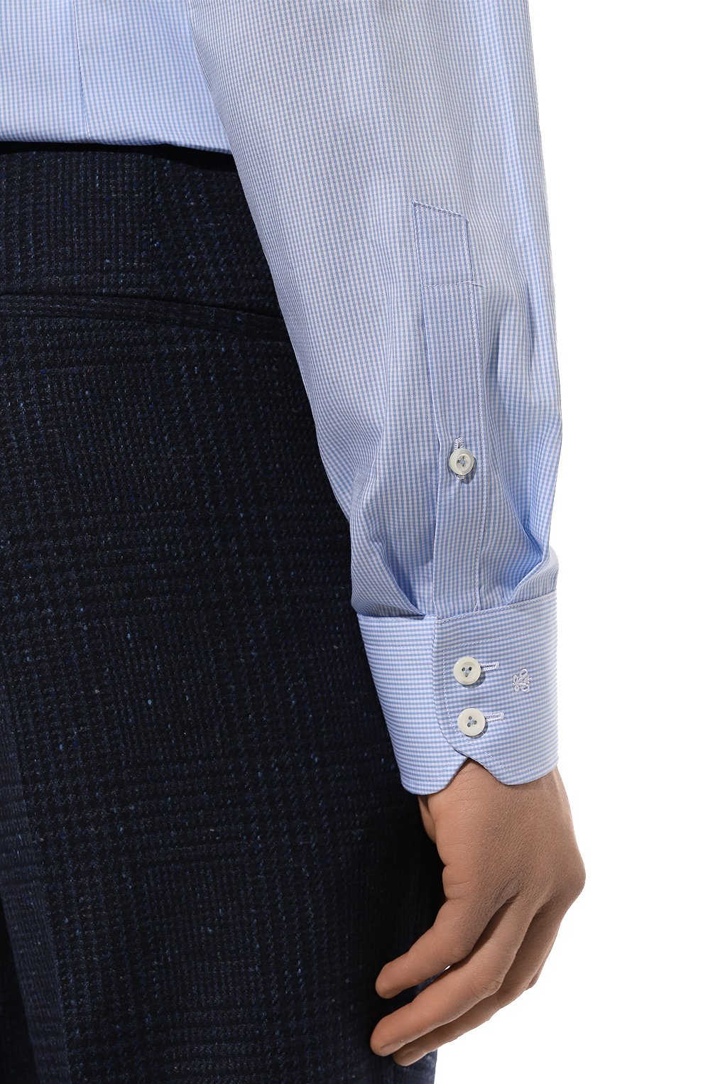 Хлопковая сорочка VAN LAACK голубого цвета по цене 17550 руб., арт. RIVARA-LSF/151887, фото 6 Хлопковая сорочка VAN LAACK, арт. RIVARA-LSF/151887, фото 6