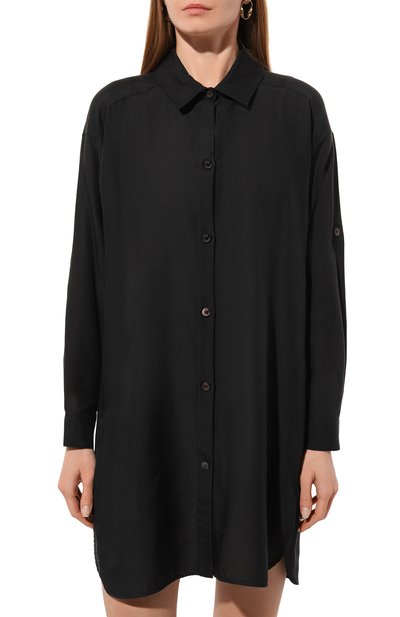 Туника из хлопка и шелка LISE CHARMEL черного цвета по цене 40130 руб., арт. ASB2171, фото 3 Туника из хлопка и шелка LISE CHARMEL, арт. ASB2171, фото 3