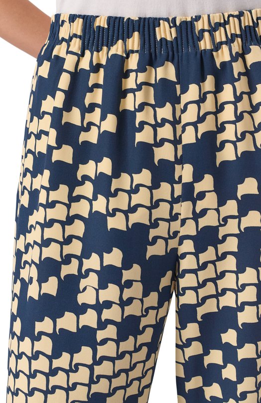 Шелковые брюки Valentino 6B3RB68993Q Синий  6B3RB68993Q Фото 5