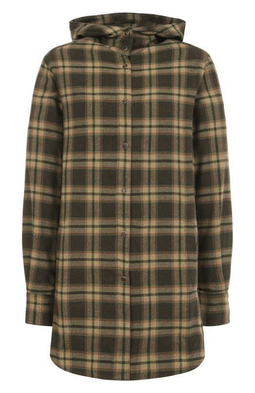 Хлопковая рубашка Kiton D54435H0906602 Хаки D54435H0906602