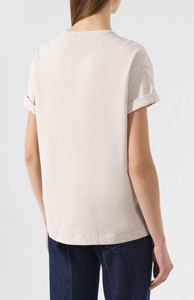 Хлопковая футболка BRUNELLO CUCINELLI, арт. M0T18BB110, фото 4