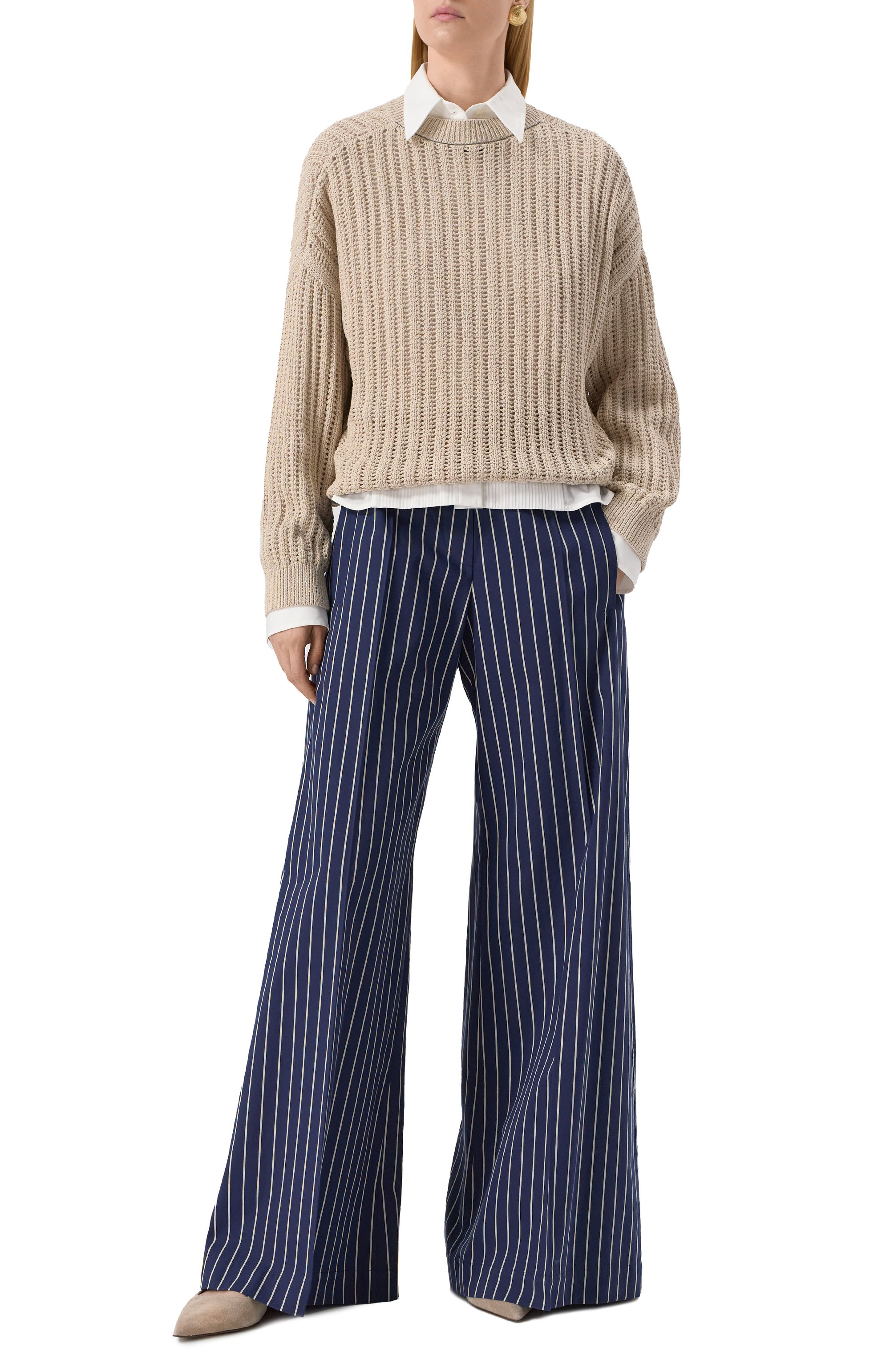 Хлопковый свитер BRUNELLO CUCINELLI, арт. MSB581800, фото 2