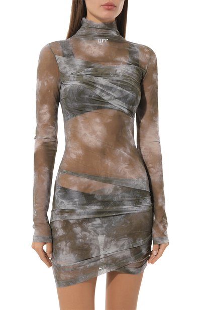 Платье OFF-WHITE, арт. OWDB409F22FAB0015636, фото 3