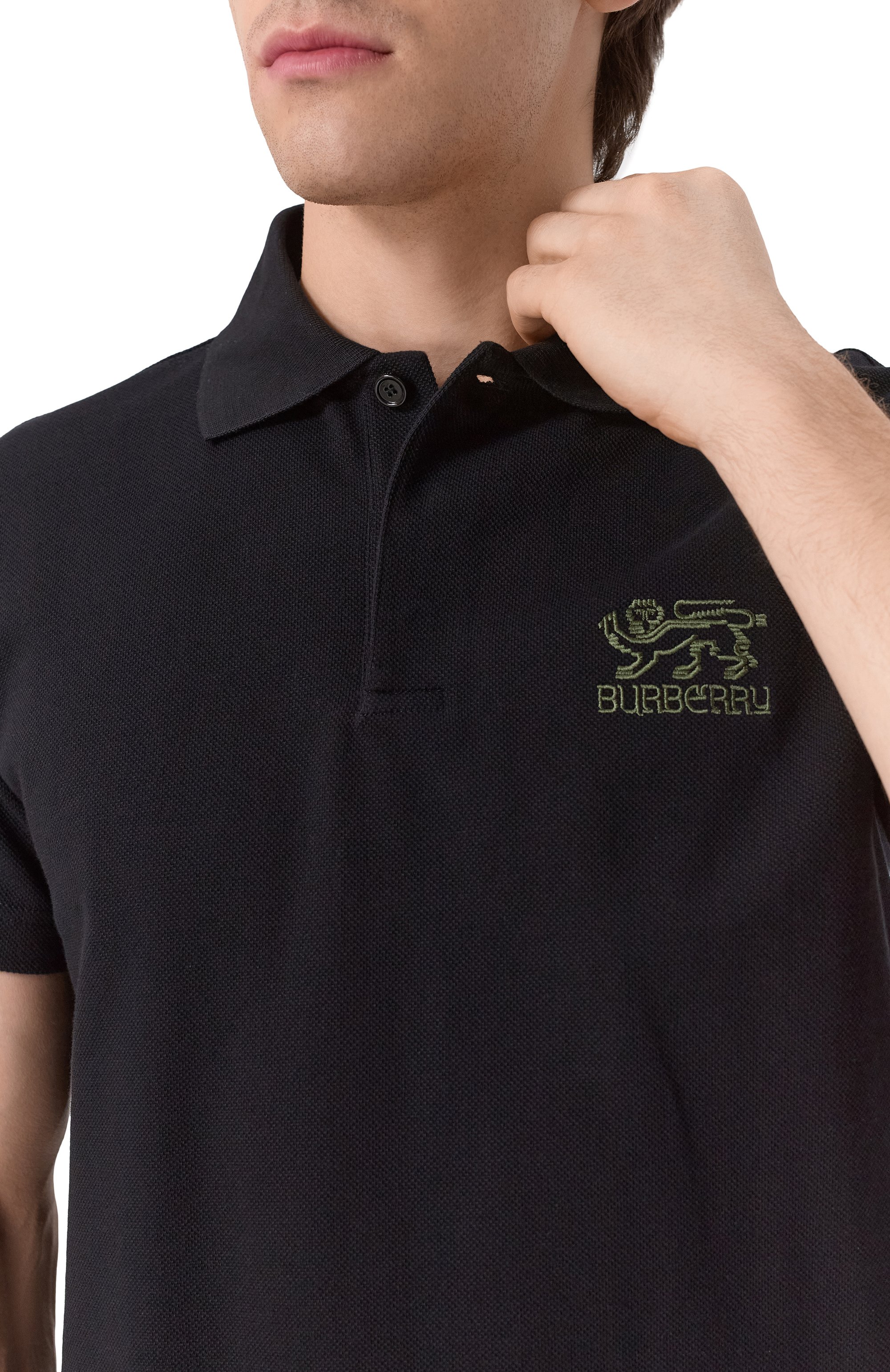 Хлопковое поло BURBERRY, арт. 8102292, фото 5