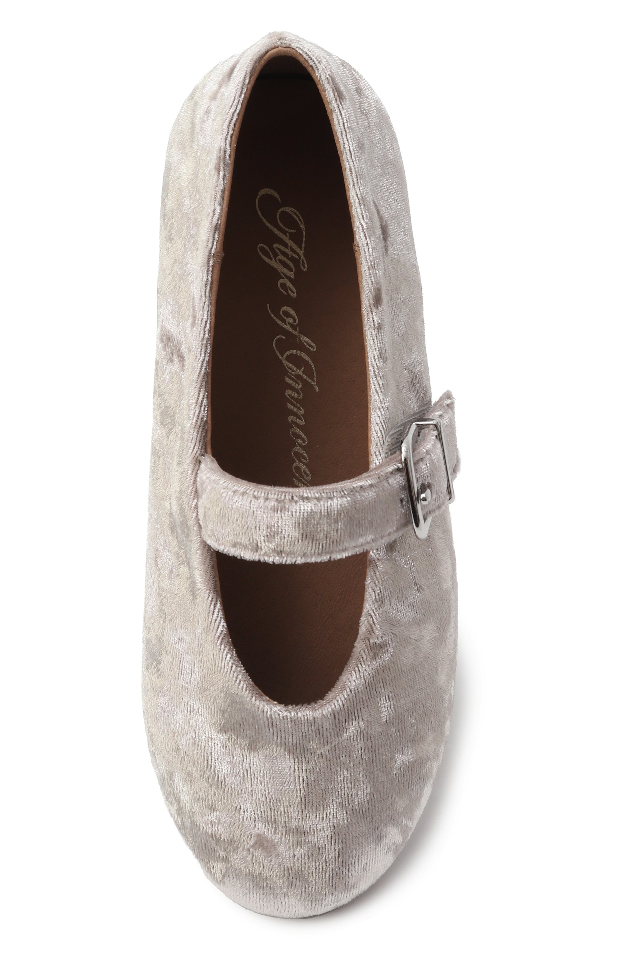 Бархатные балетки sydney AGE OF INNOCENCE светло-серого цвета по цене 15600 руб., арт. 000481/SYDNEY/28, фото 4 Бархатные балетки sydney AGE OF INNOCENCE, арт. 000481/SYDNEY/28, фото 4