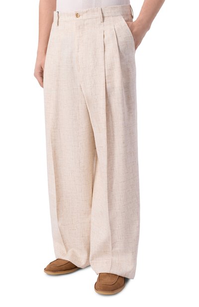 Брюки из вискозы и льна DOLCE & GABBANA, арт. GP20WT/HUMWB, фото 3